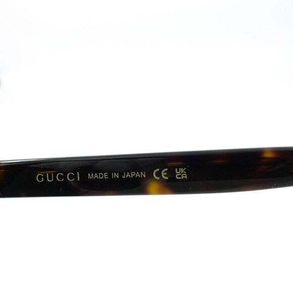 Gucci GG0637 Square Sunglasses Dark Havana Green OS - Picture 8 of 15